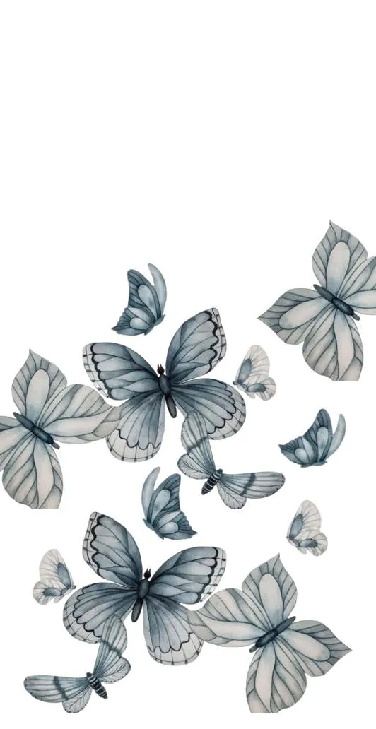 Monotone Butterflies - Printed Guest Towel