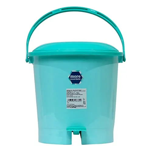 More Essentials Small Pedal Dustbin, 6.2 Litre, Sky Blue, 1 Piece,Plastic