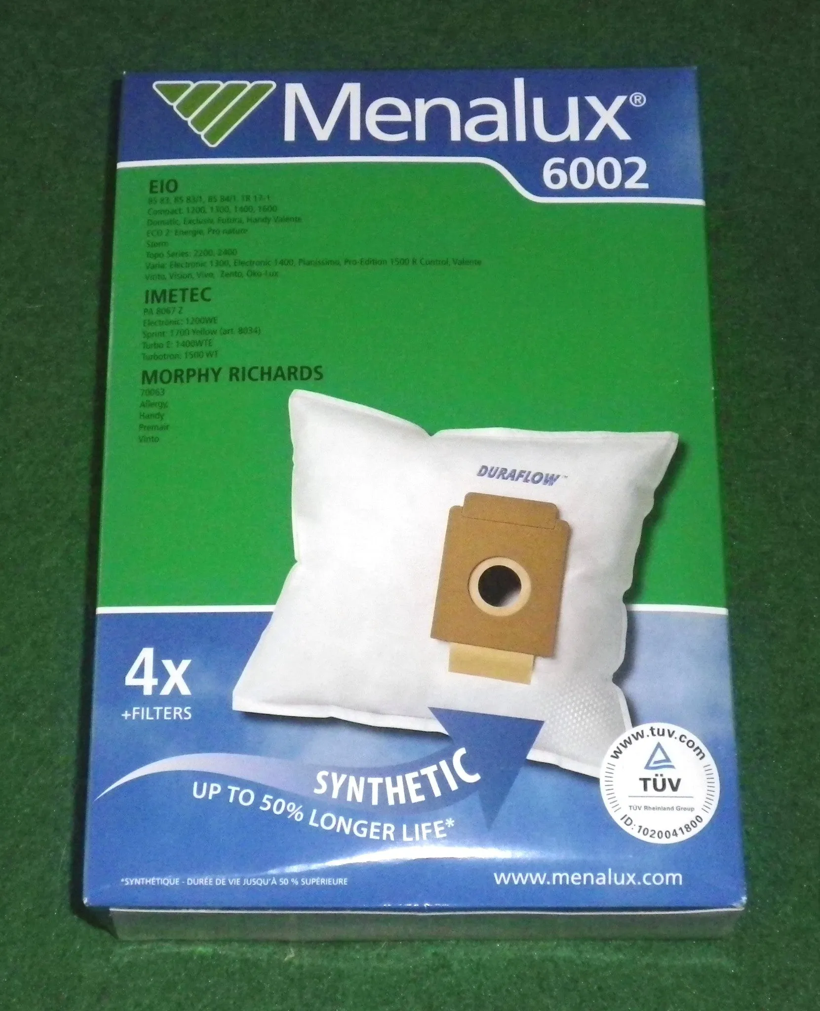 Morphy-Richards, Eio, Imetec Duraflow Vacuum Bags - Part # 6002