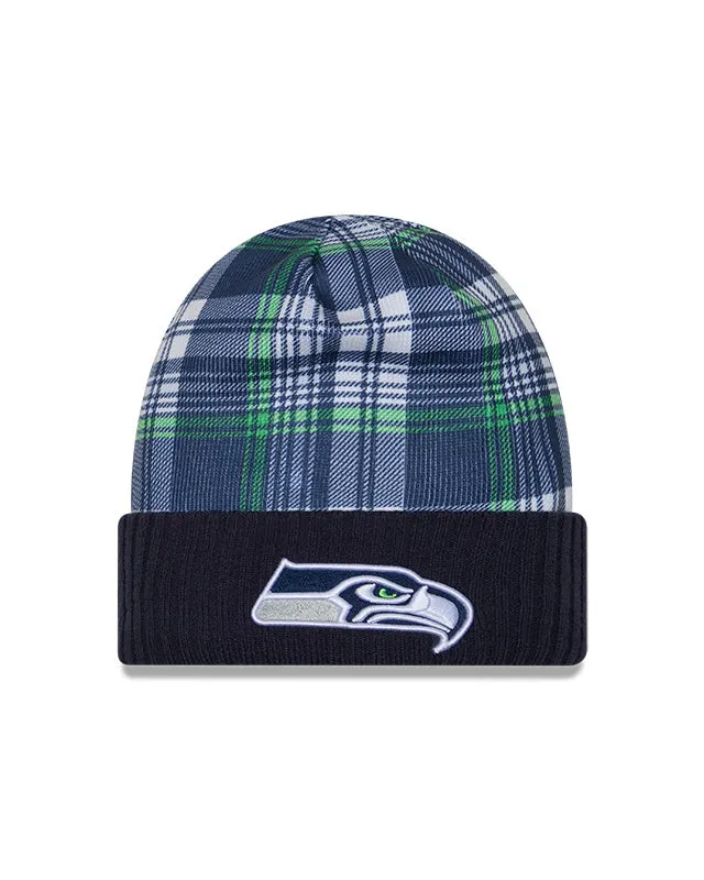 New Era Men's NFL Seattle Seahawks Sideline 24 Statement Cuffed Knit Toque