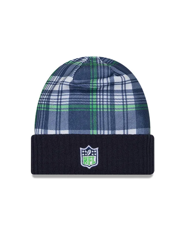 New Era Men's NFL Seattle Seahawks Sideline 24 Statement Cuffed Knit Toque