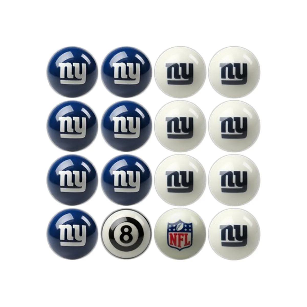 New York Giants Home & Away Billiard Ball Set