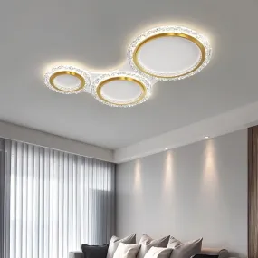 Nordic Living Room Chandeliers Luxury Creative Ring Combination Ceiling Lights Simple Modern Atmosphere Household Bedroom Lamps