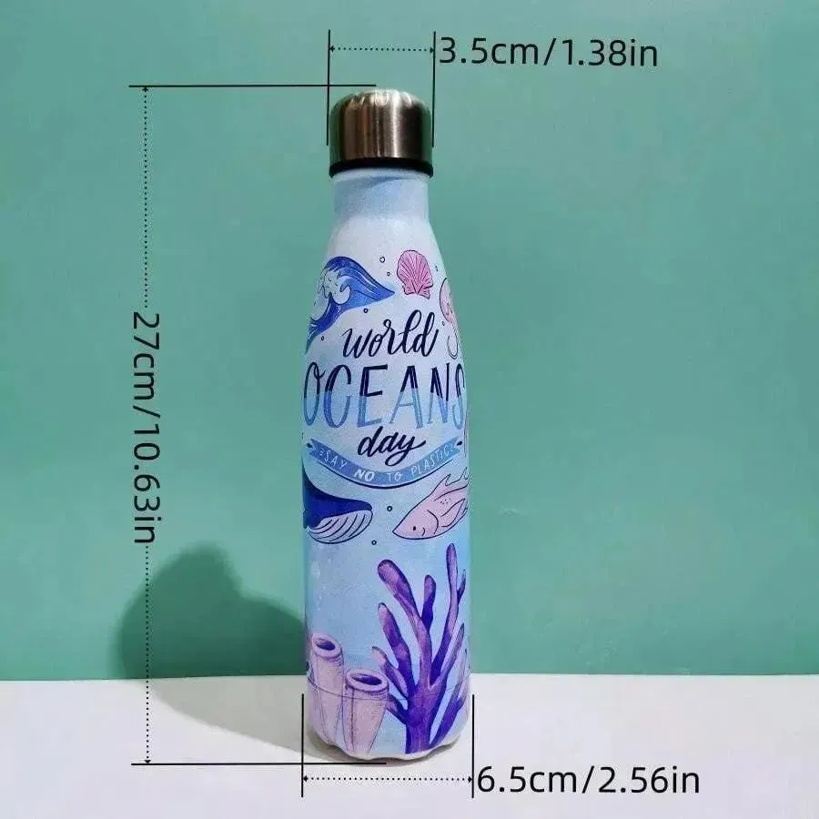 Ocean World Cola Metal Water Bottle (500 ml)