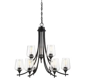 Octave 9 Light Black Chandelier