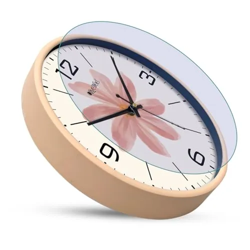 Olive Tree 8-Inch Plastic Analog Wall Clock/Table Clock - Modern Dial Latest Stylish Table Clock (Cream Frame, Quartz Movement)-1067