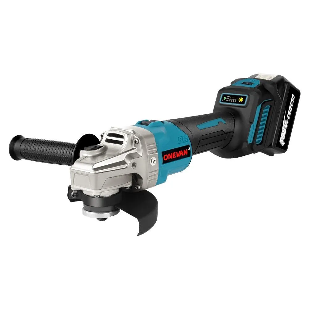 ONEVAN 1/2" Impact Wrench & 13mm Electric Drill & 125mm Angle Grinder Brushless Cordless 3‑Pc. Combo Kit 6.0Ah