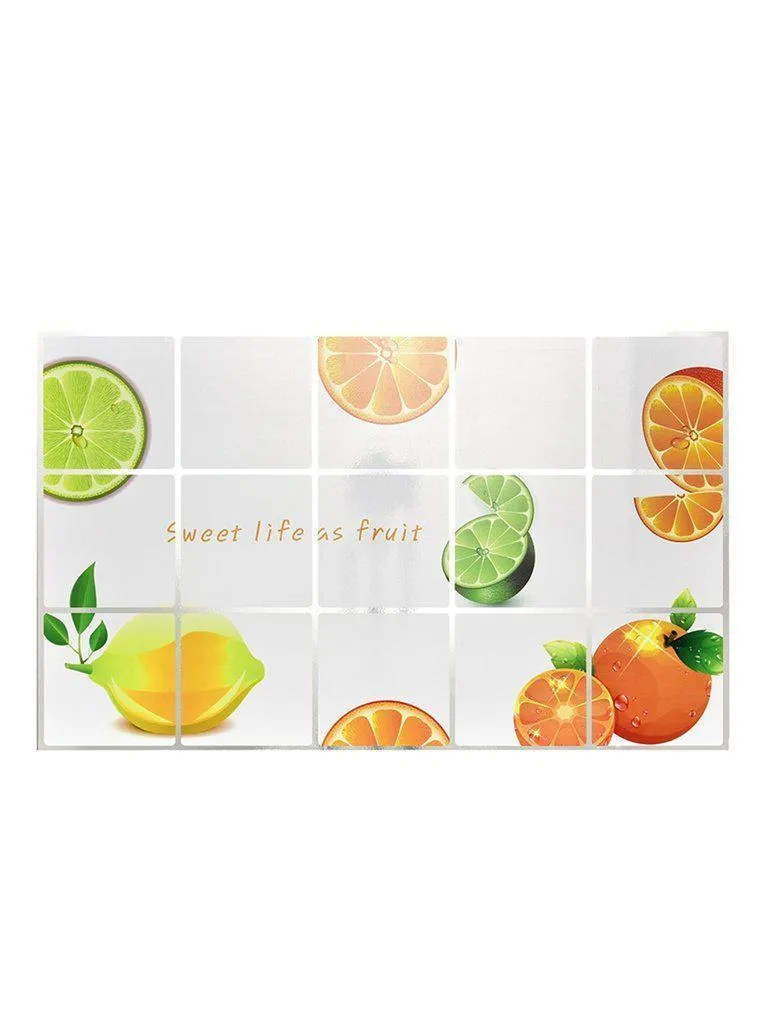 Orange Pattern Oil Proof Sticker