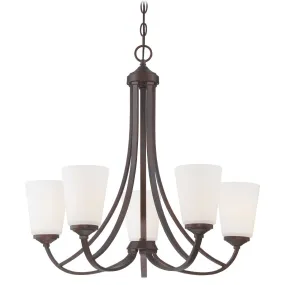 Overland Park 26 in. 5 Lights Chandelier Bronze finish