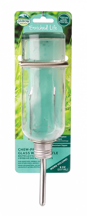 Oxbow Enriched Life - Chew Proof Glass Water Bottle