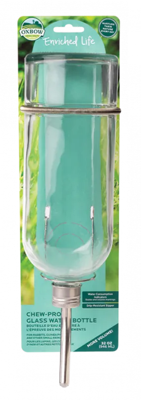 Oxbow Enriched Life - Chew Proof Glass Water Bottle