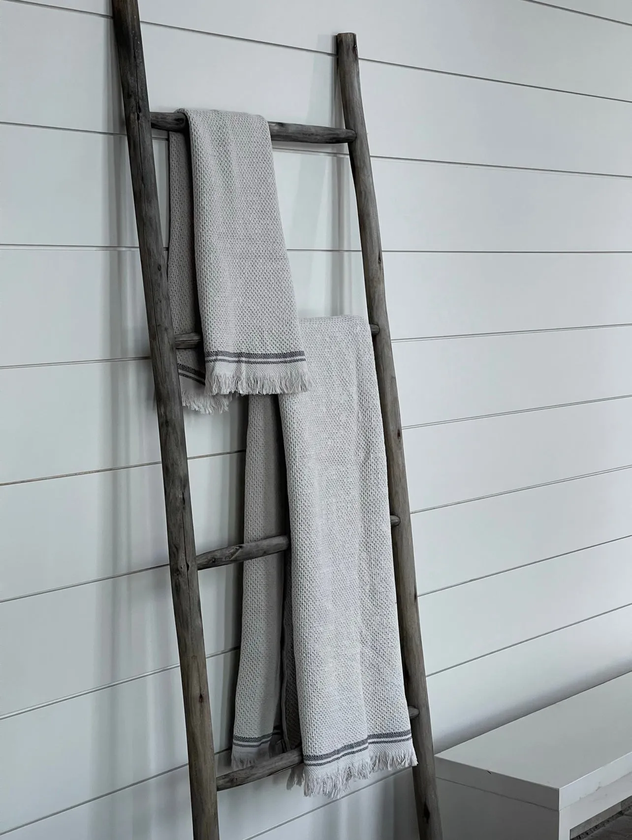 PARGA WAFFLE TURKISH TOWEL - STONE GREY