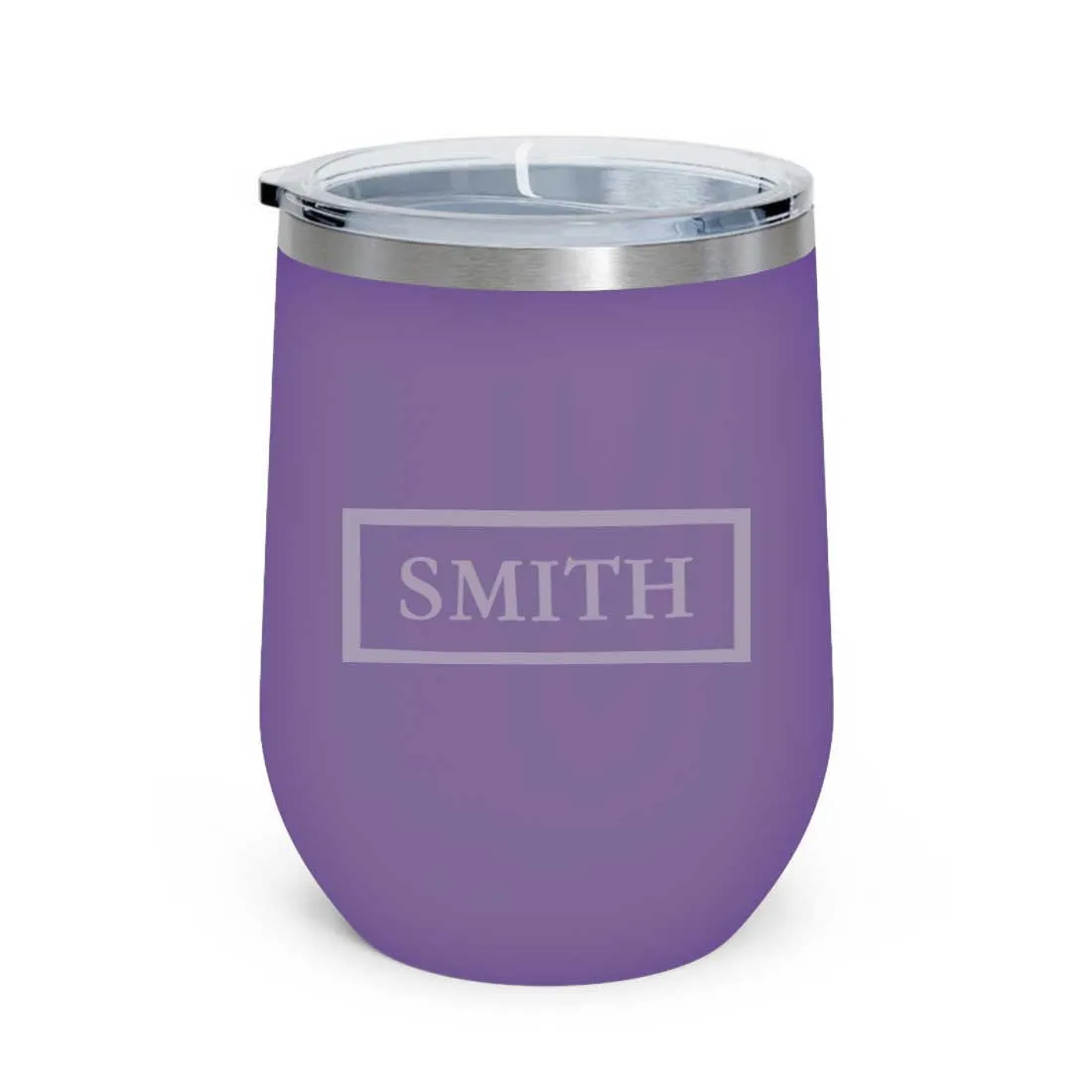 Personalized Travel Coffee Mug Insulated with lid Name Engraved Stainless Steel - Frame