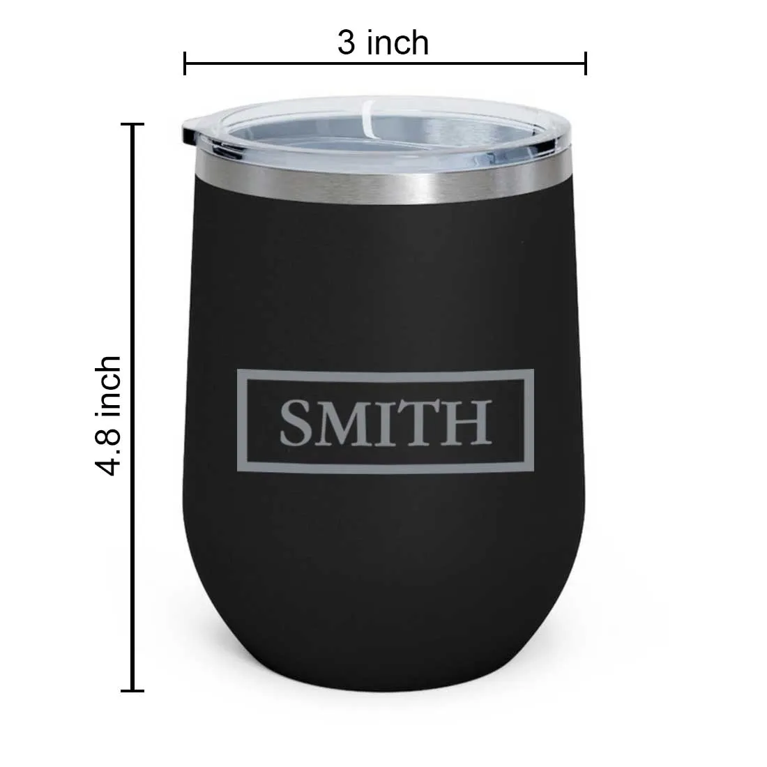 Personalized Travel Coffee Mug Insulated with lid Name Engraved Stainless Steel - Frame