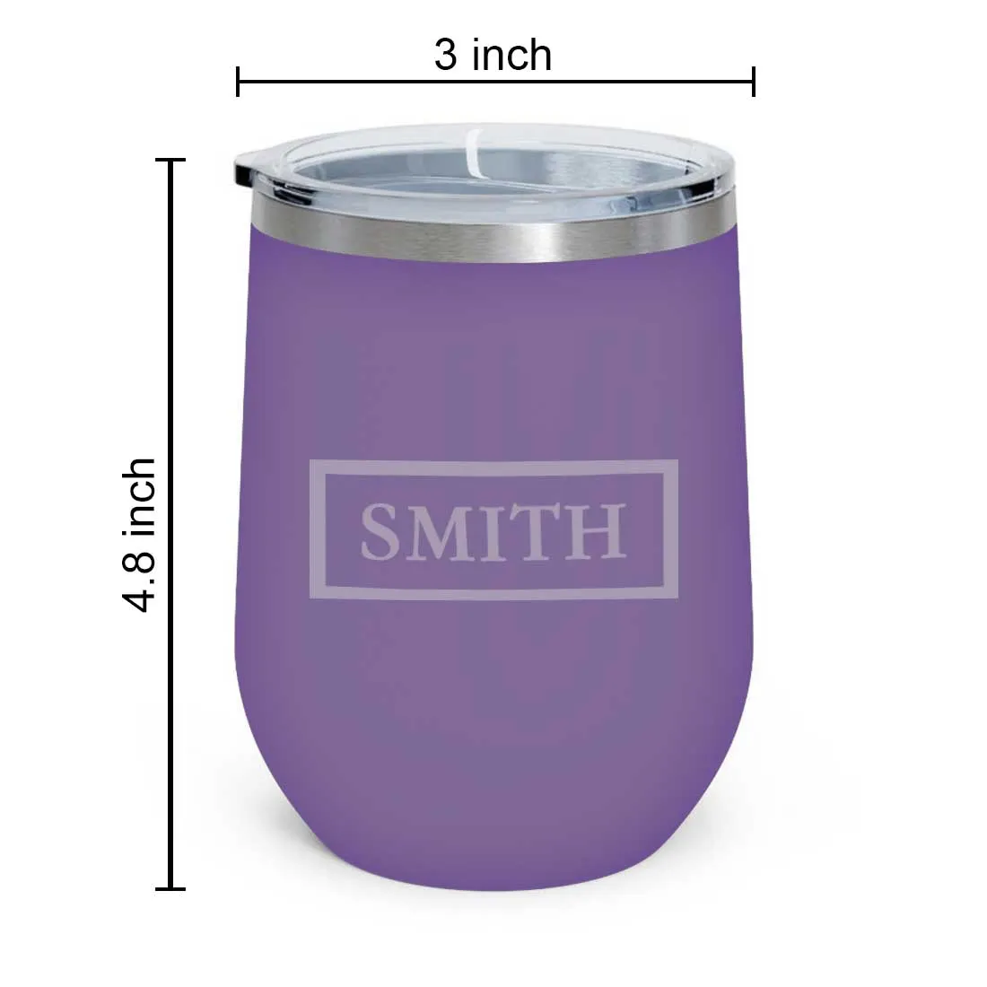 Personalized Travel Coffee Mug Insulated with lid Name Engraved Stainless Steel - Frame