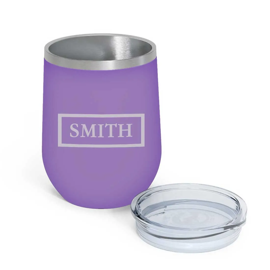 Personalized Travel Coffee Mug Insulated with lid Name Engraved Stainless Steel - Frame