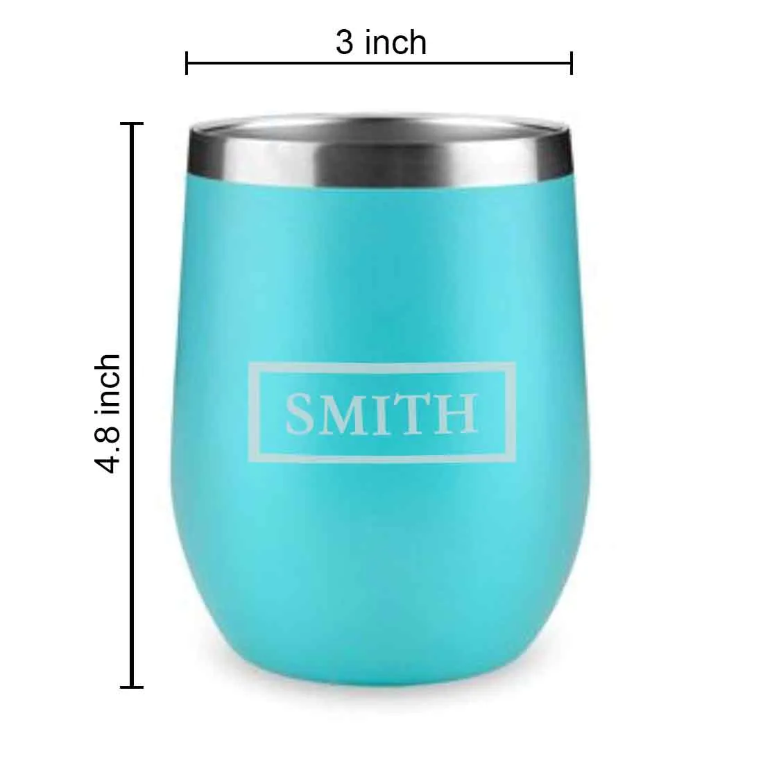 Personalized Travel Coffee Mug Insulated with lid Name Engraved Stainless Steel - Frame