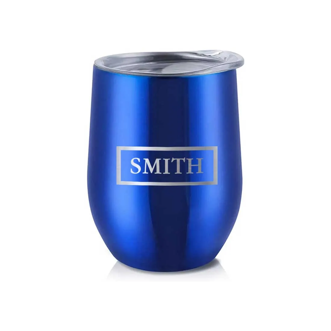 Personalized Travel Coffee Mug Insulated with lid Name Engraved Stainless Steel - Frame