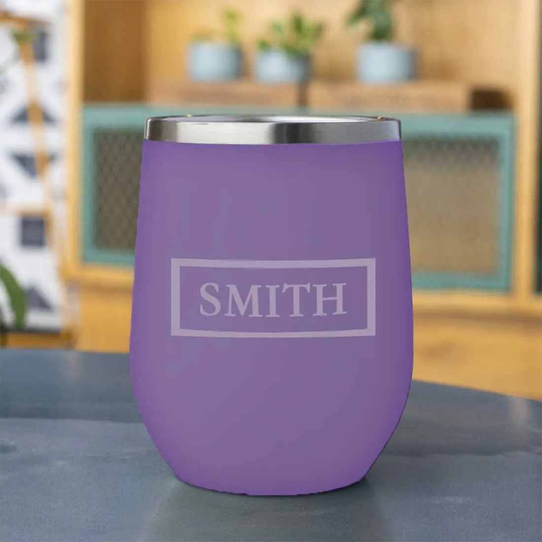 Personalized Travel Coffee Mug Insulated with lid Name Engraved Stainless Steel - Frame