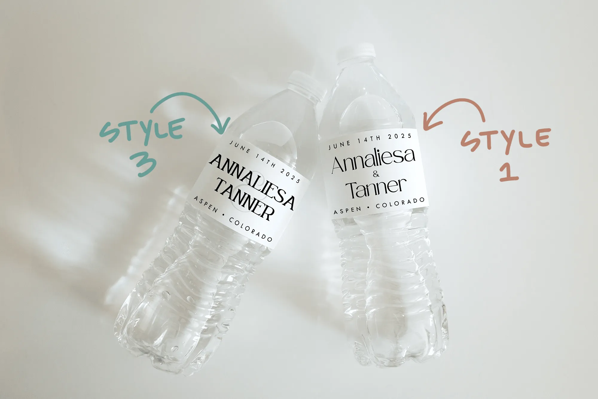 Personalized Wedding Water Bottle Labels