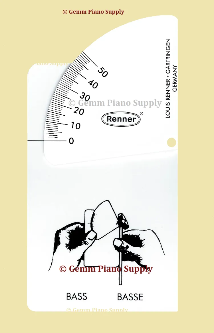 Piano Renner Hammer Angle Gauge