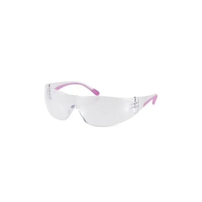 PIP Eva 250-10-0900 Rimless Safety Glass with Clear Lens, Pink, One Size, 1 Each