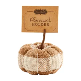 PLAID PUMPKIN PLACECARD HOLDER