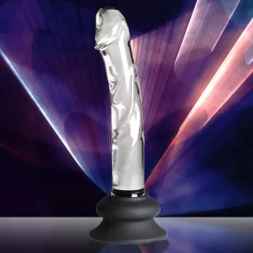 Pleasure Crystals 7" Glass Dildo W/ Silicone Base