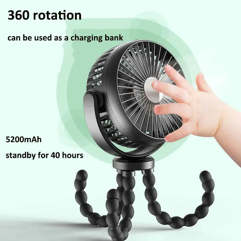 Portable Octopus Stroller Fan