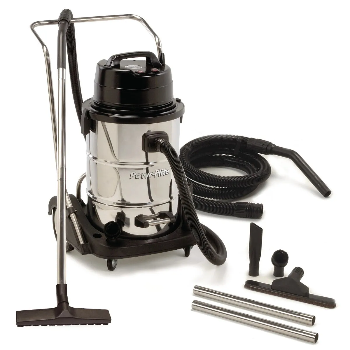 Powr-Flite Wet Dry Vacuum 20 Gallon Dual Motor with Stainless Steel Tank