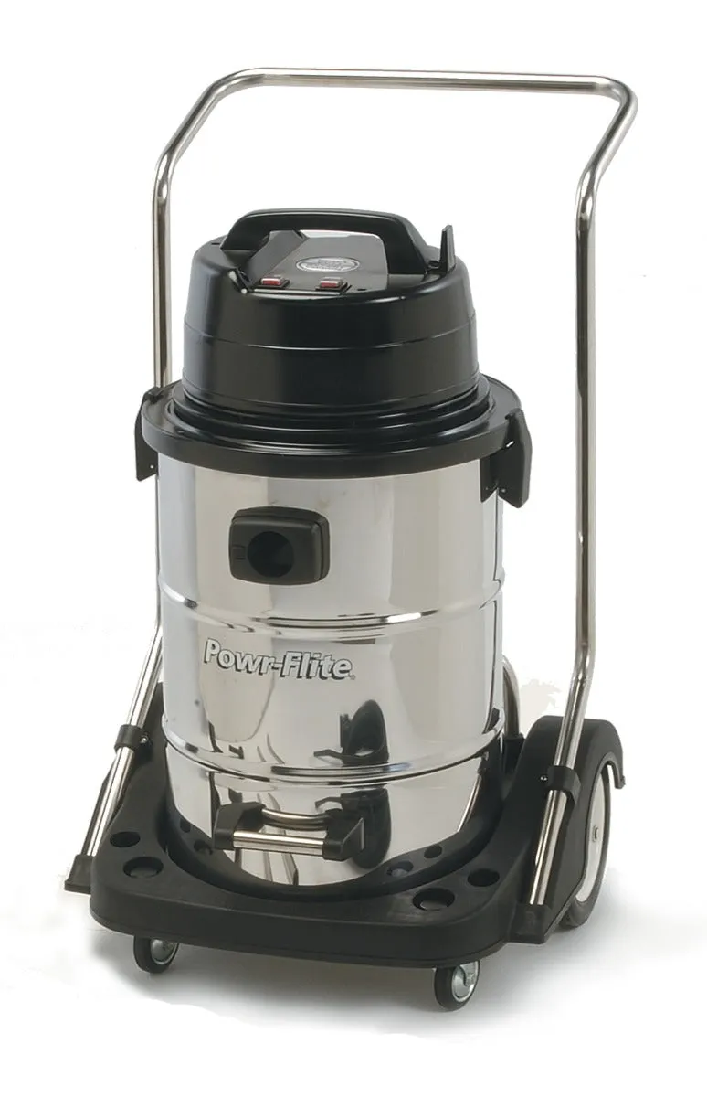 Powr-Flite Wet Dry Vacuum 20 Gallon Dual Motor with Stainless Steel Tank