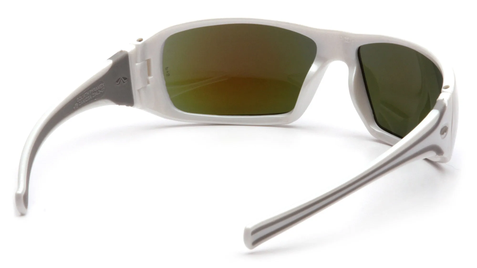 Pyramex Goliath White Frame Ice Blue Safety Glasses #SW5665D