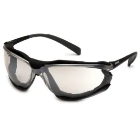 Pyramex Proximity SB9380ST Safety Glasses Indoor Outdoor Mirror Anti Fog Lens Black Frame, One Size, 1 Each