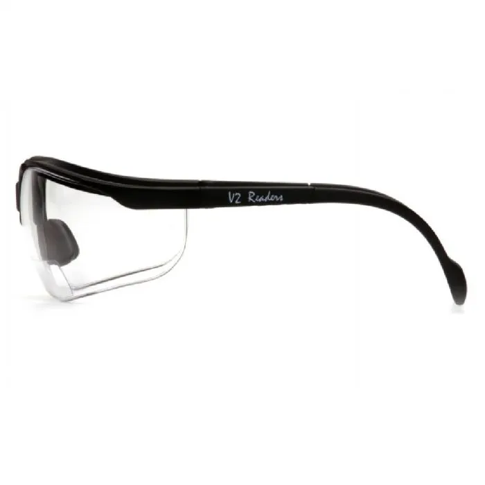 Pyramex SB1810R25 Venture II Readers Glasses, Clear   2.5 Lens, 1 Each