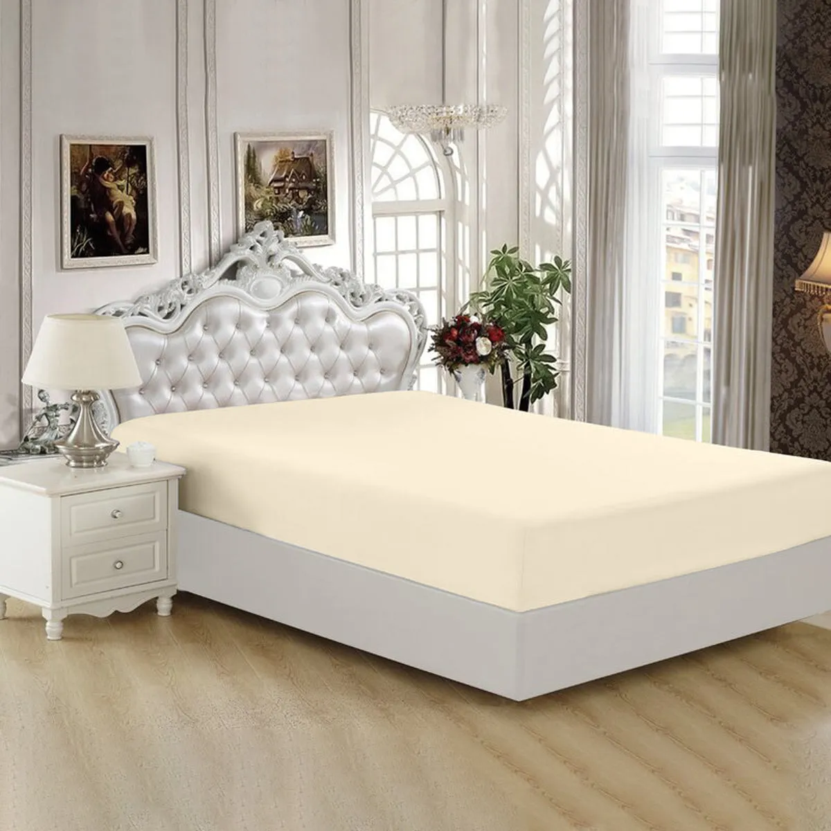 Rest Super Soft Single Flat Sheet 160x220cm-Ivory