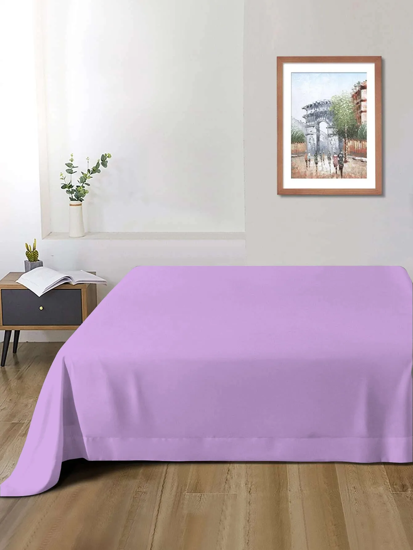 Rest Super Soft Super King Flat Sheet 240x260cm-Light Purple