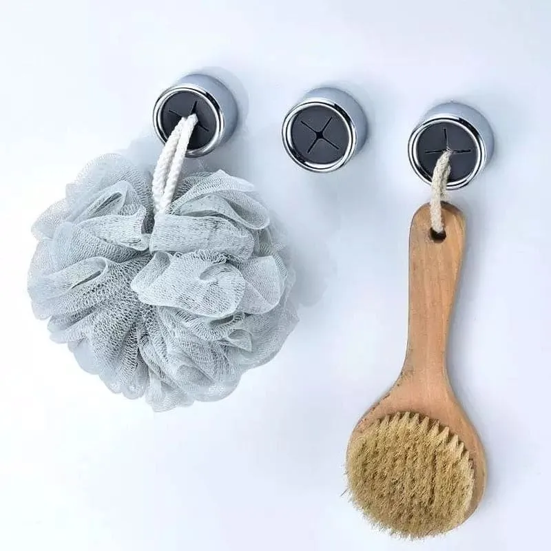 Self Adhesive Round Towel Holder, Wall Mounted Punch-Free Towel Storage Clip, Self Adhesive Kitchen Cloth Clip, Towel Plug Holder