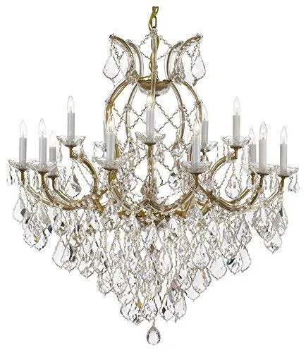 Set of 2-1 Maria Theresa Crystal Lighting Chandeliers Lights Fixture Ceiling Lamp H38" X W37" and 1 Large Foyer/Entryway Maria Theresa Empress Crystal (tm) Chandelier Chandeliers Lighting H 52 W 52 - 1EA 1/21510/15 1   1EA 918/36