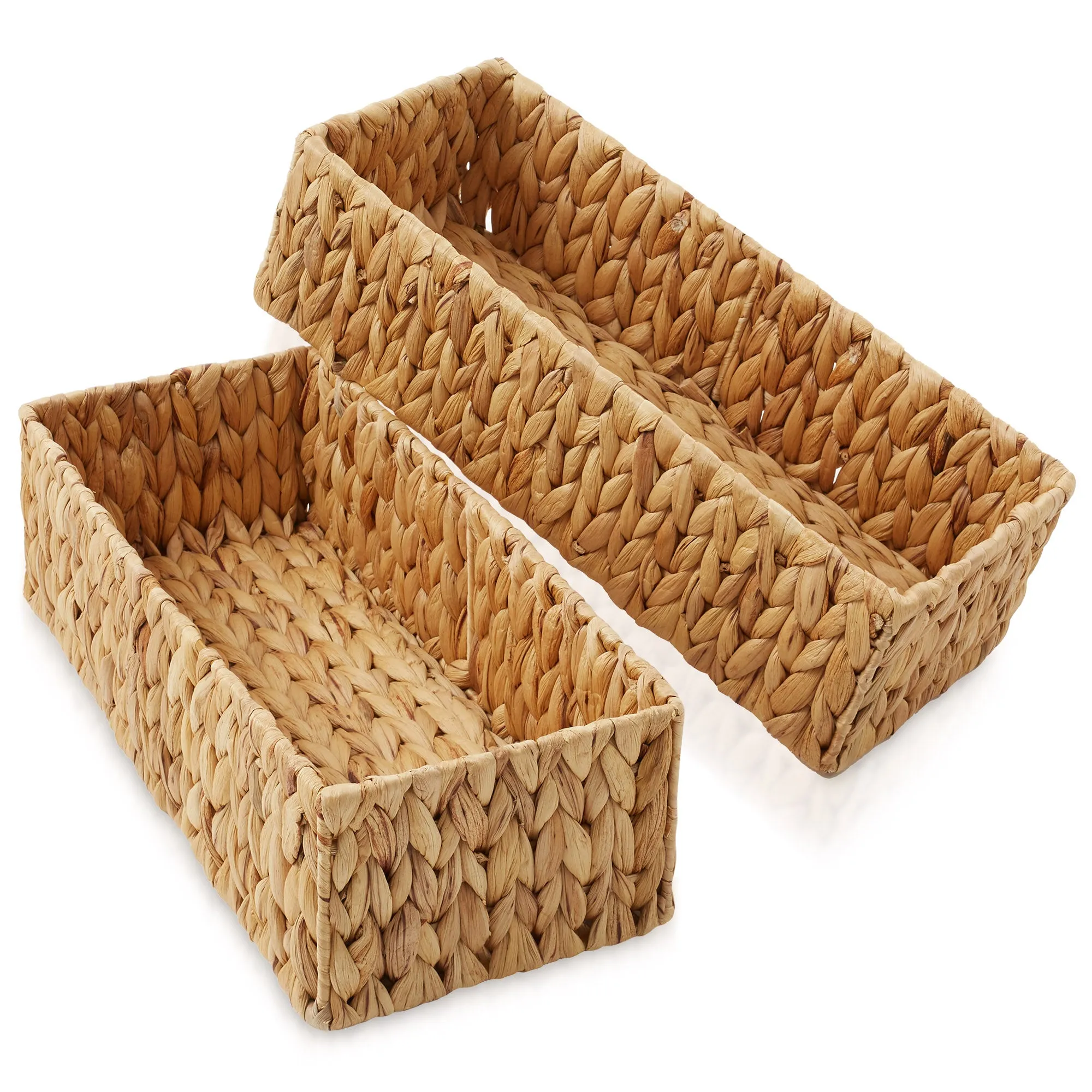 (Set of 2) Bathroom Storage Baskets, Seagrass - Water Hyacinth