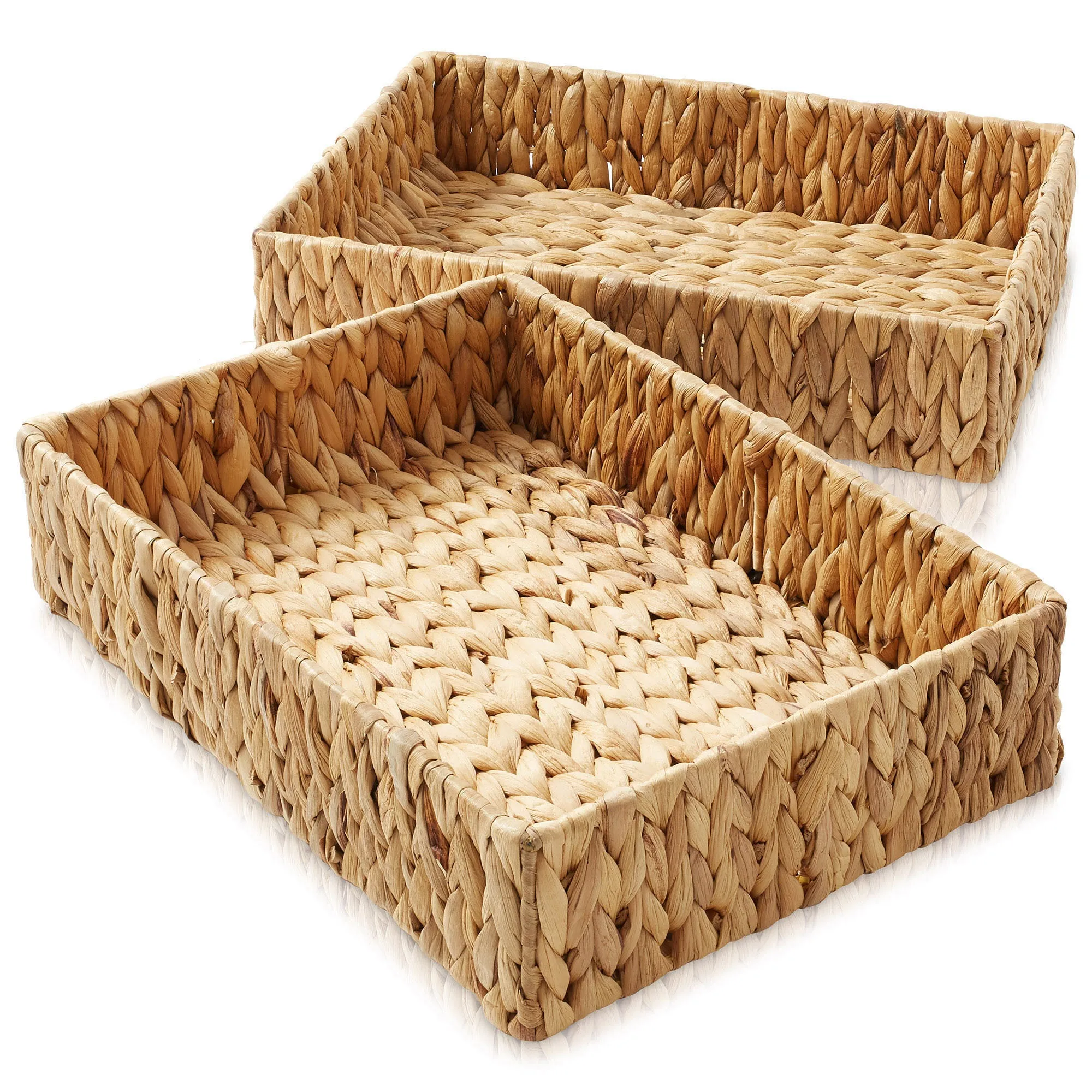 (Set of 2) Bathroom Storage Baskets, Seagrass - Water Hyacinth