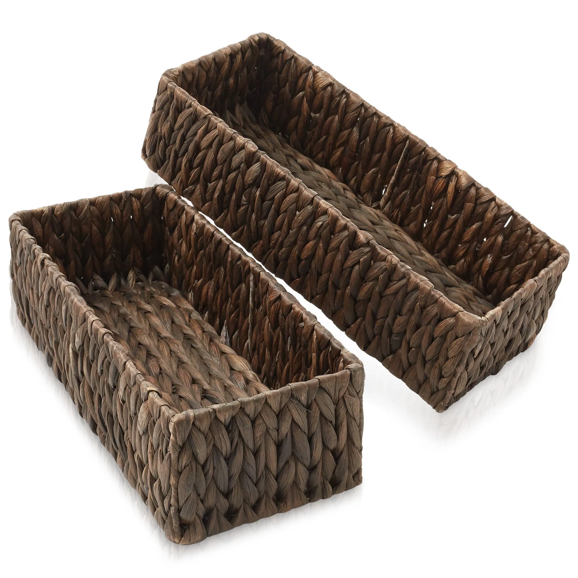 (Set of 2) Bathroom Storage Baskets, Seagrass - Water Hyacinth