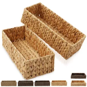 (Set of 2) Bathroom Storage Baskets, Seagrass - Water Hyacinth