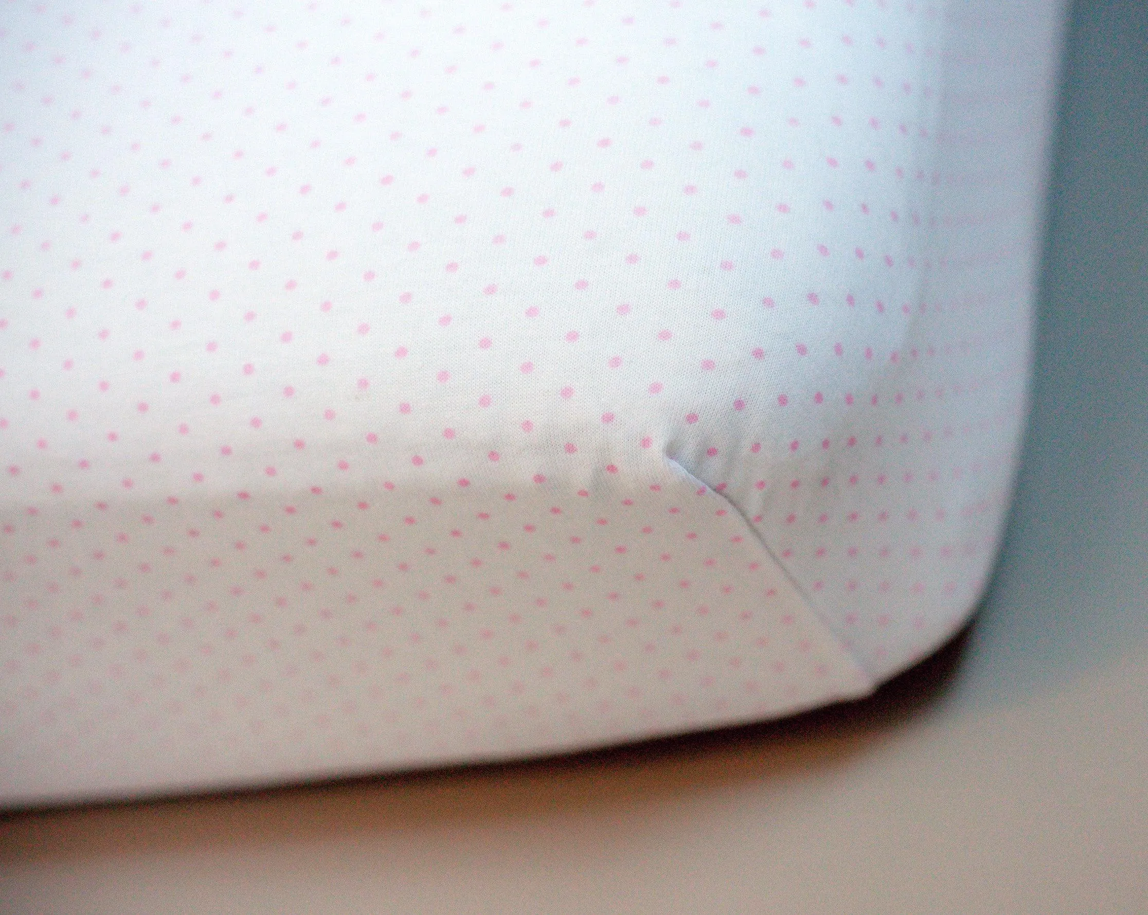 SheetWorld Fitted Youth Bed Sheet - 100% Cotton Jersey - Pink Pindot,