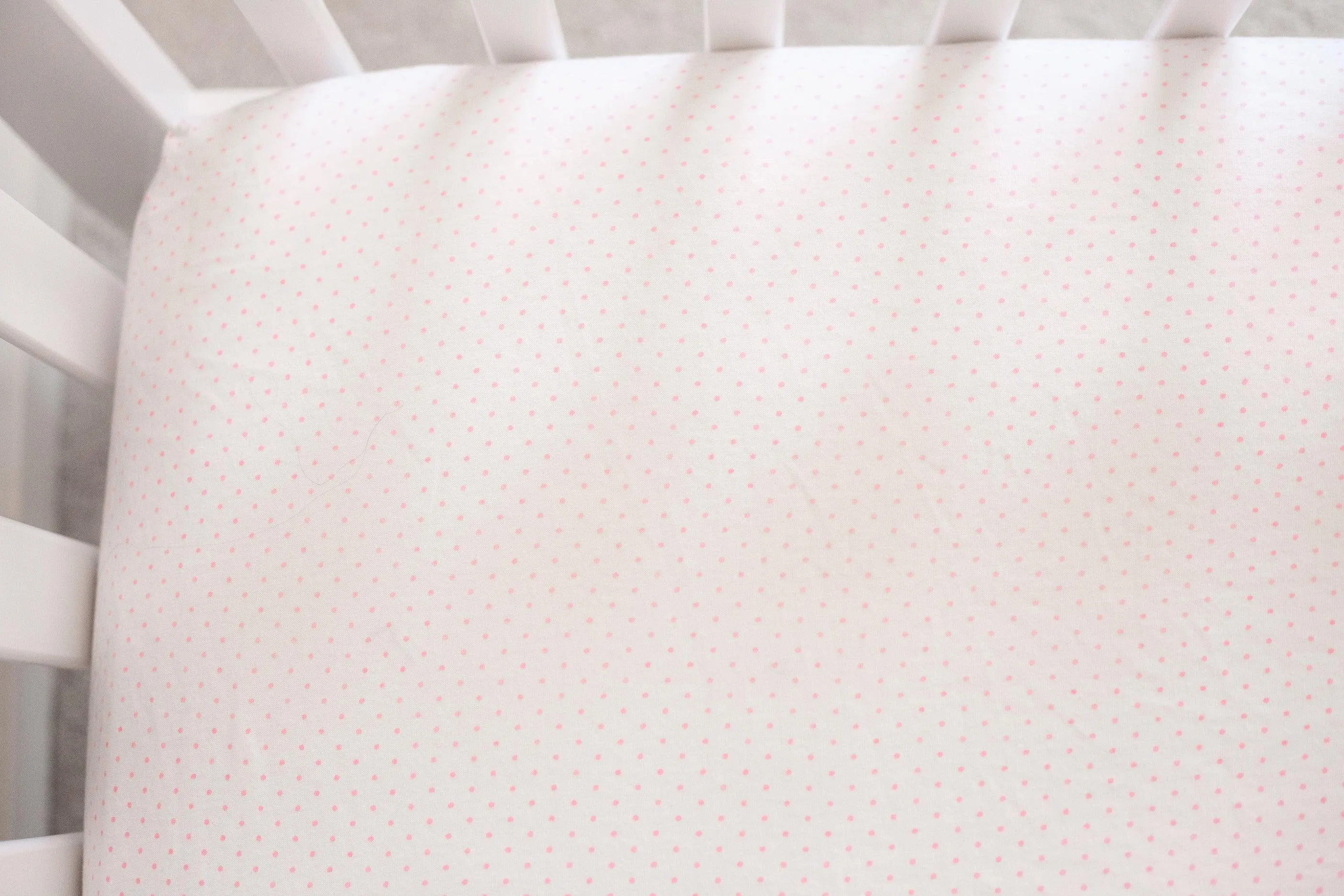 SheetWorld Fitted Youth Bed Sheet - 100% Cotton Jersey - Pink Pindot,