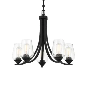 Shyloh 23 in. 5 Lights Chandelier Black finish