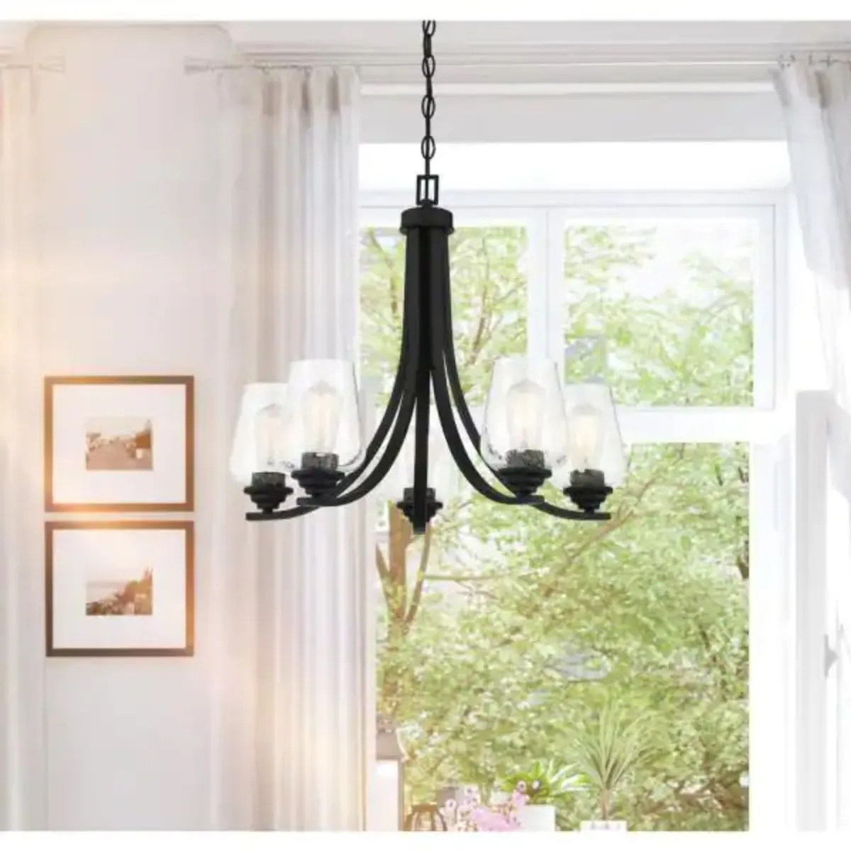 Shyloh 23 in. 5 Lights Chandelier Black finish