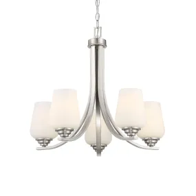 Shyloh 23 in. 5 Lights Chandelier Brushed Nickel finish