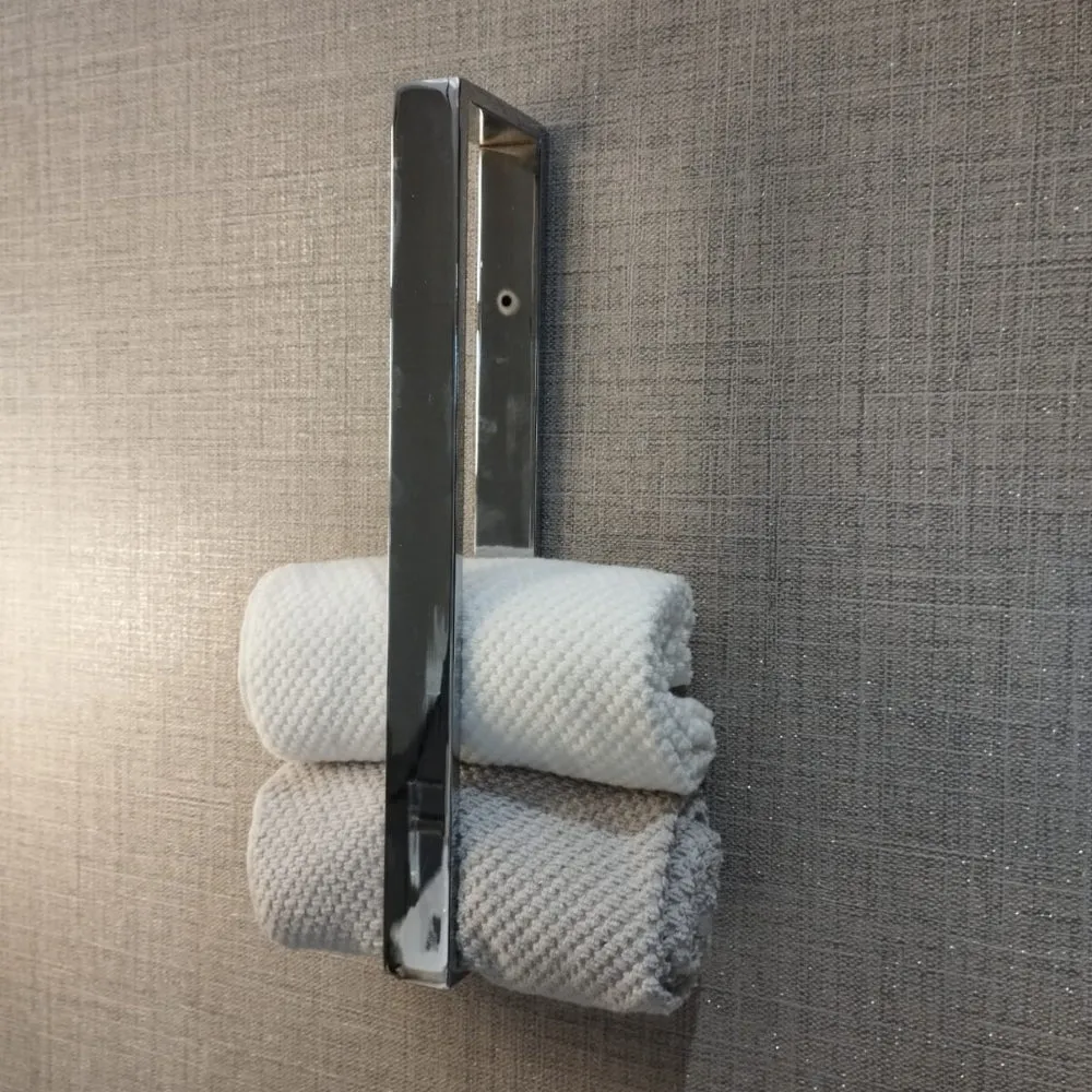 Silver Finished Multi Functional Towel Rack