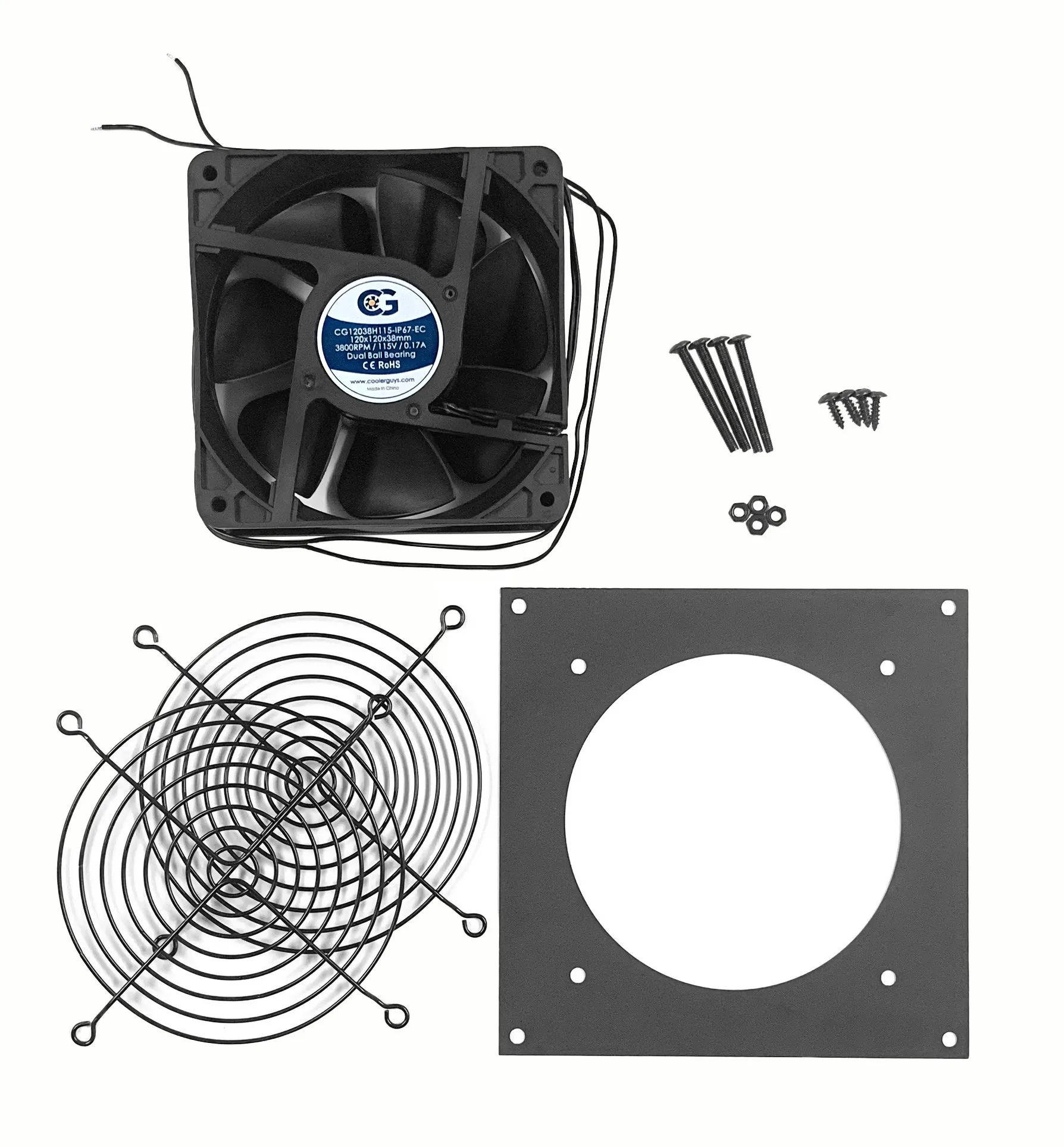 Single Bracket In-line 120mm High Airflow EC Fan