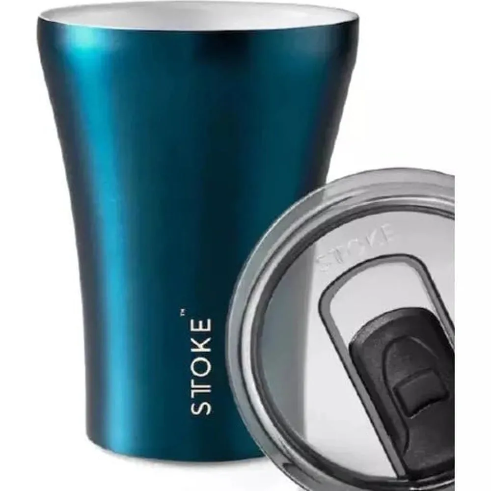 Sttoke 8oz (227ml) Shatterproof, Ceramic, Insulated, Reusable Cup